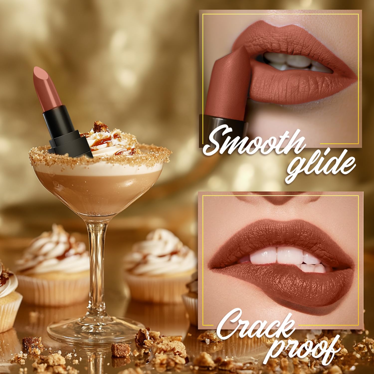 FACES CANADA Comfy Matte Wow Bullet Lipstick - Butterscotch Bliss (Nude) 4.2g | Smooth Matte Finish | Highly Pigmented | Long Lasting | Super Hydrating | Glides Effortlessly | One Swipe Application | Non Drying | No Cracking