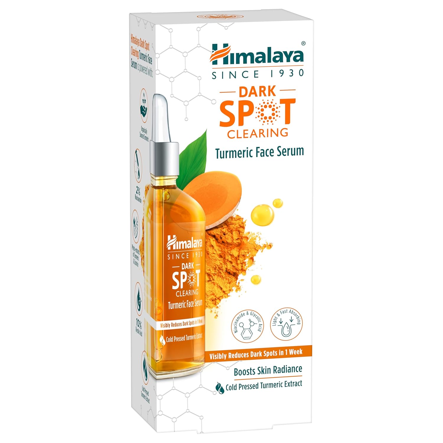Himalaya Dark Spot Clearing Turmeric Face Serum for glowing skin