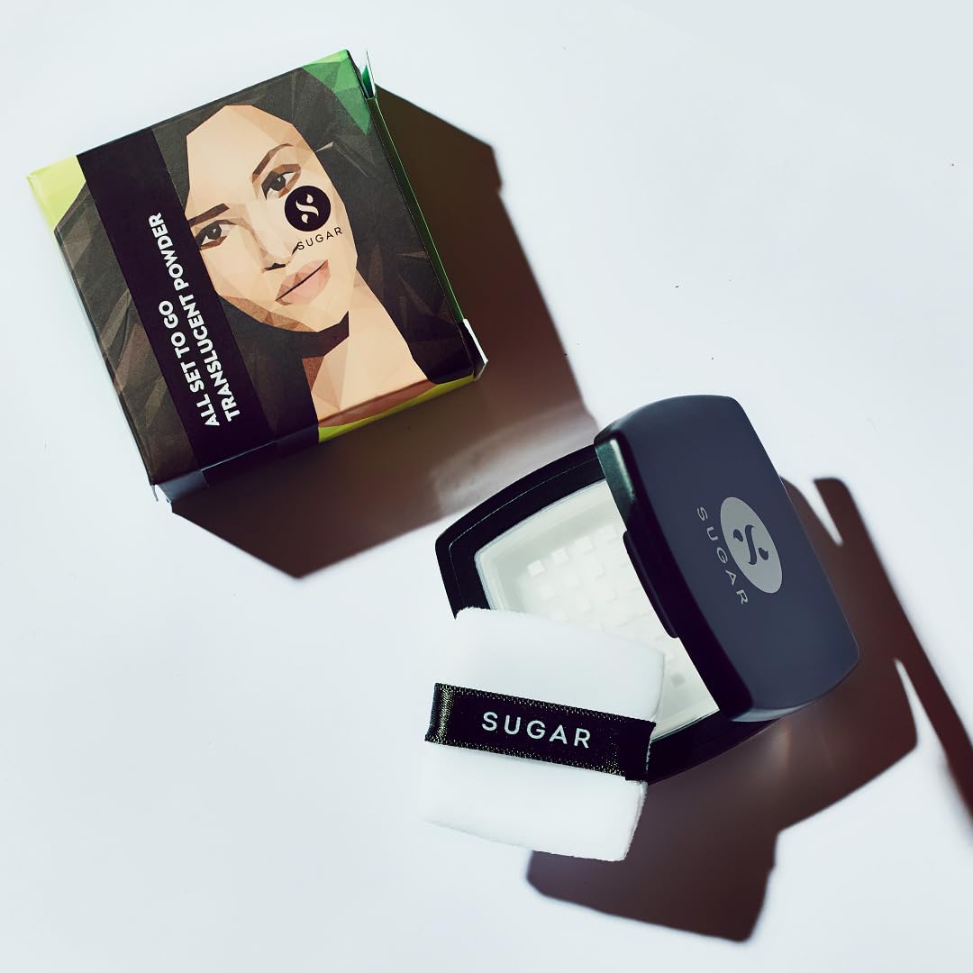 SUGAR All Set To Go Translucent Powder for shine constrol | Matte Loose Setting Powder | Blurs Pores & Fine Lines | 7gm