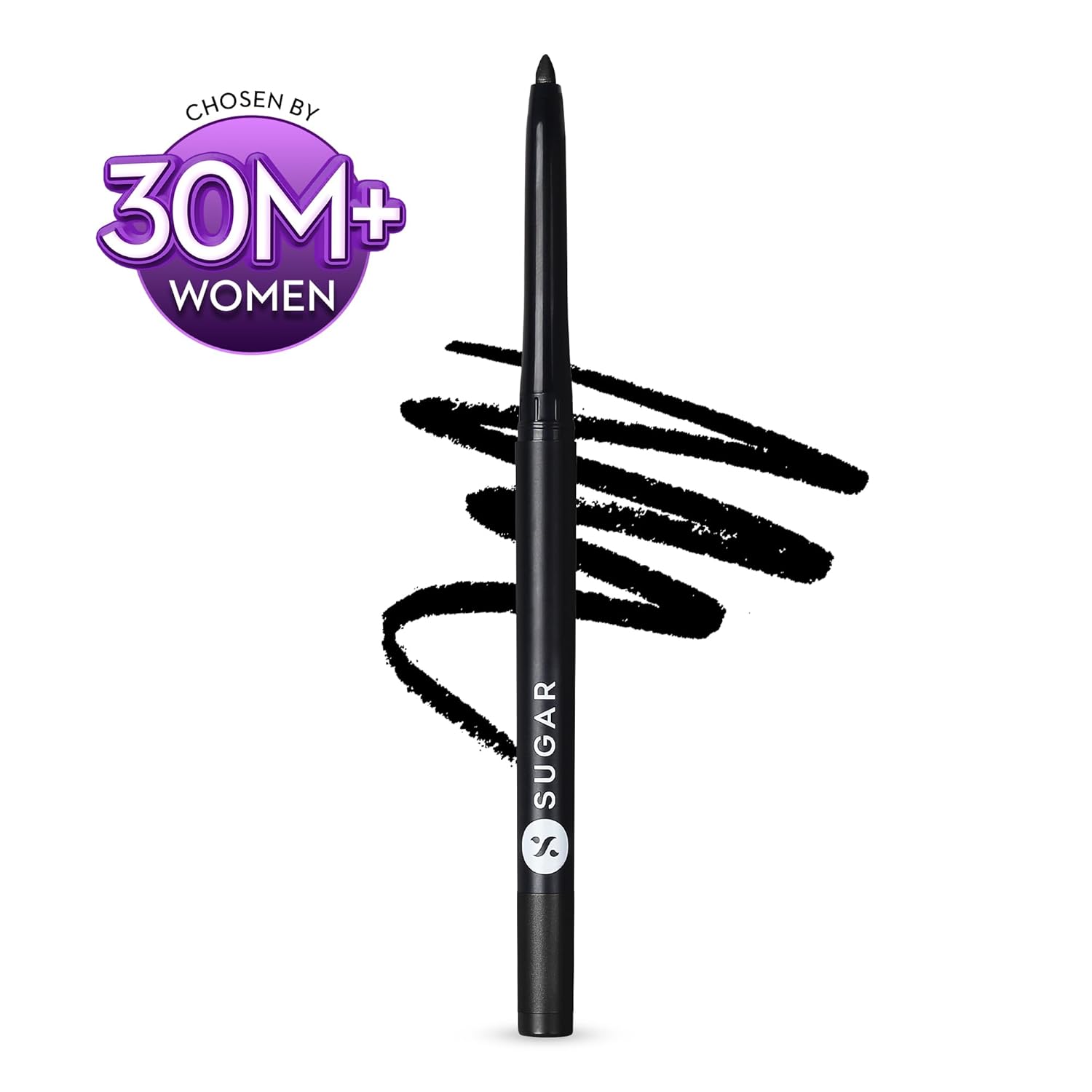 SUGAR Cosmetics Kohl Of Honour Intense Kajal Pencil for Women | Smudge Proof & Waterproof | Ophthalmologist Tested | Deep Pigmented in One Stroke | 12Hr Wear - 01 Black Out
