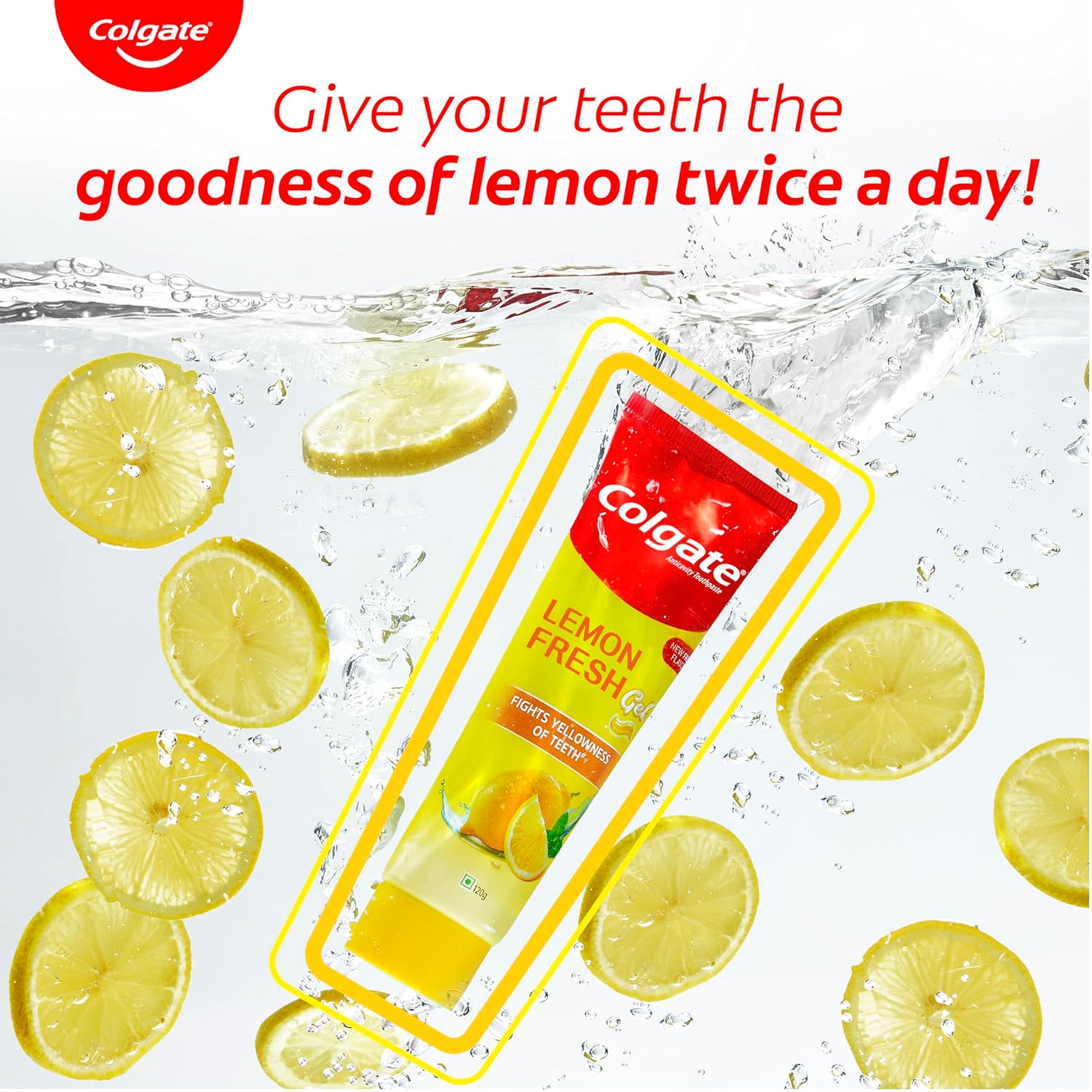 Colgate Lemon Fresh Gel Toothpaste | Tooth Paste Fights Yellowness of Teeth 120gm
