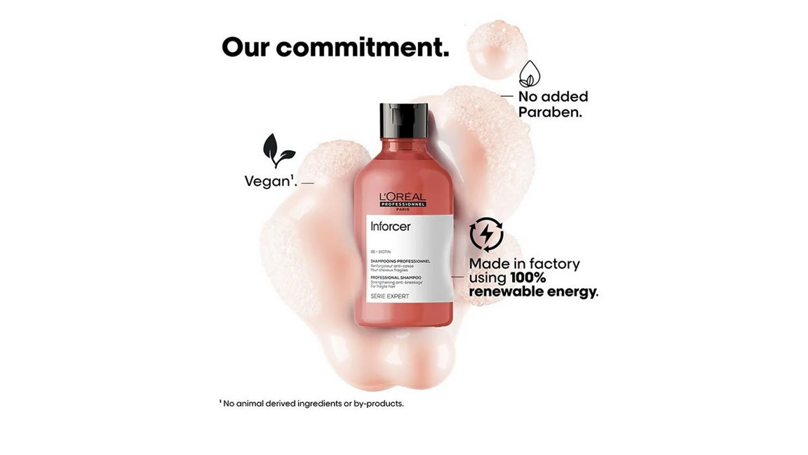 LOreal Professionnel Inforcer Shampoo For Reduced Hair Breakage With Biotin & Vitamin B6 300 ml