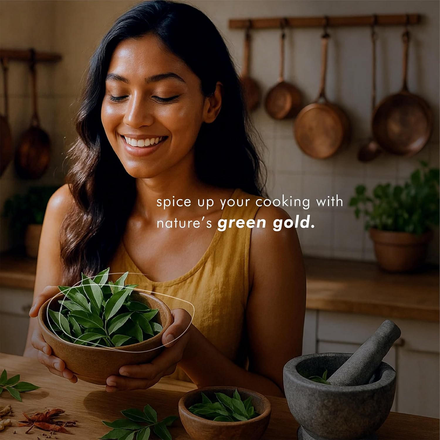 H&C Herbal Ingredients Expert Natural Curry Leaves(Kadi Patta) Powder (Sun Dried & Stemless) 227g for Strong and Shiny Hair