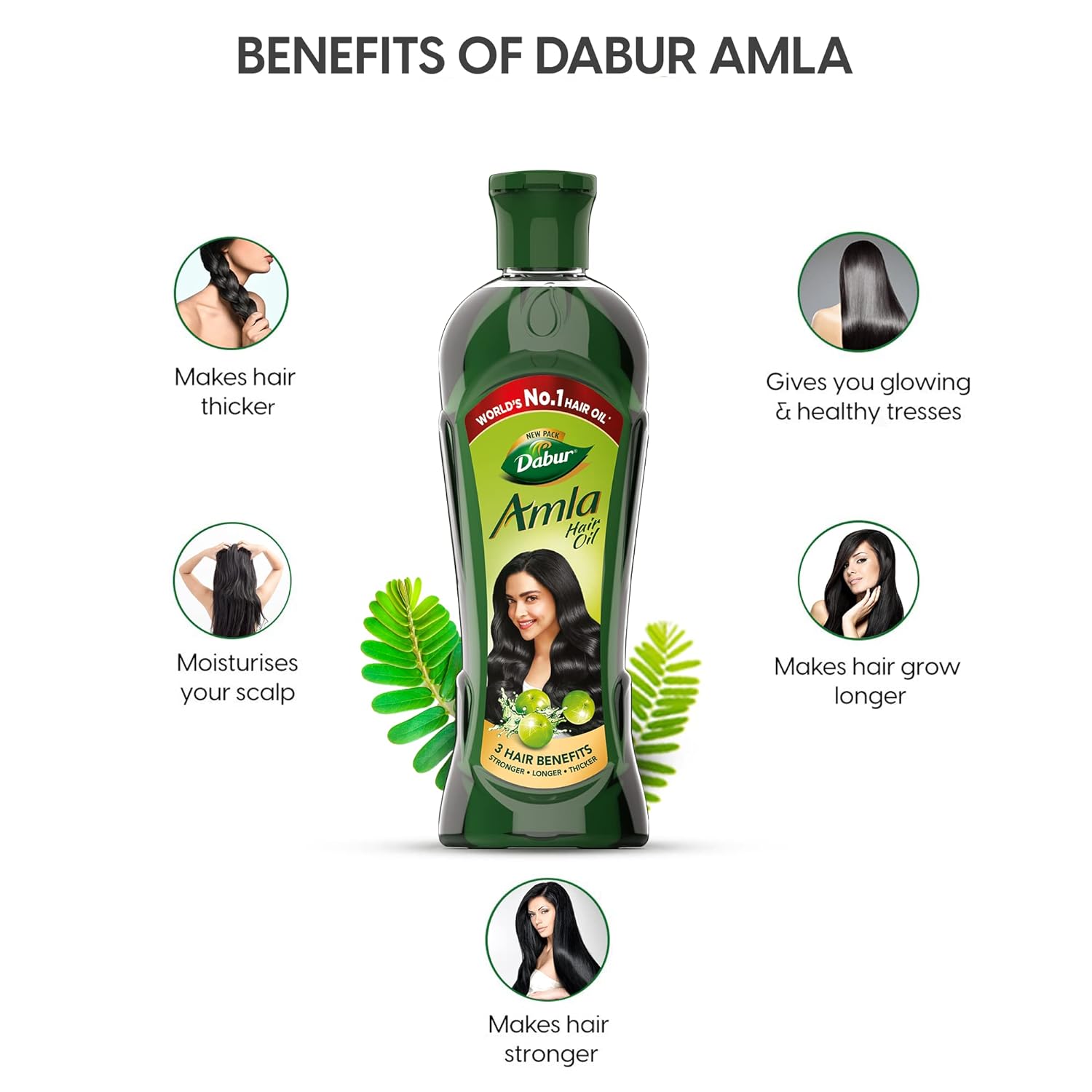 Dabur Amla Hair Oil for Strong , Long and Thick Hair -450ml