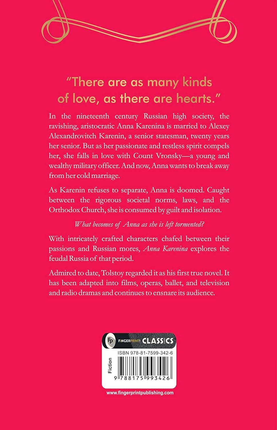 Anna Karenina by Leo Tolstoy – Russian Literature | Social Critique | 19th-century Society | Themes of Passion, Marriage, and Betrayal | Insightful Examination of Societal Norms | Tragic Romance Paperback