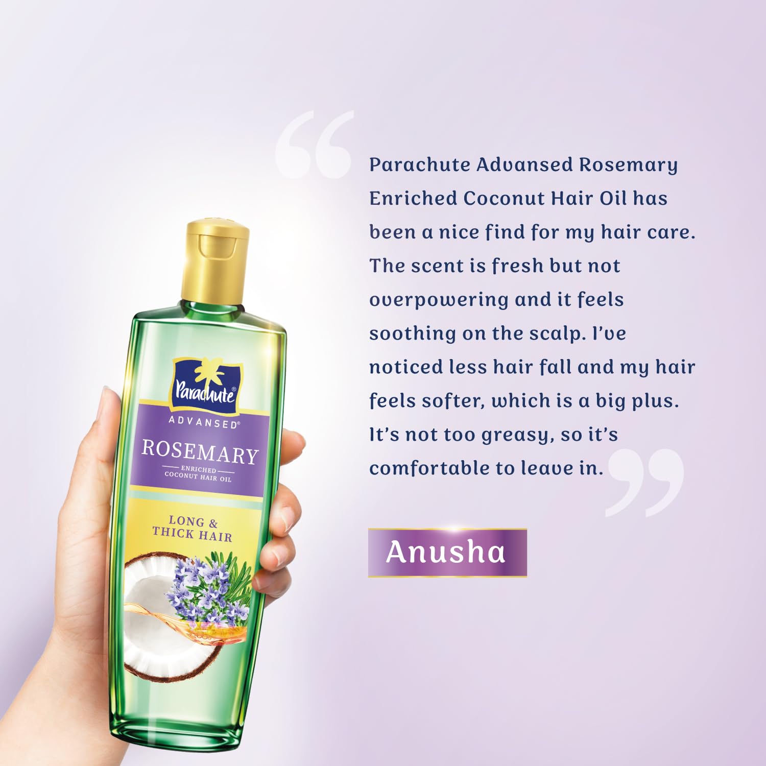Parachute Advansed Rosemary-enriched Coconut Hair Oil| Rosemary Hair Oil| Superfoods Magic| Long & Thick Hair|300 Ml
