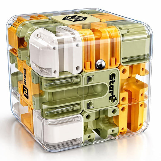 3D Maze Cube Ball Puzzle Game for Kids & Adults | Labyrinth Brain Teaser Toy for Logical Thinking & Focus