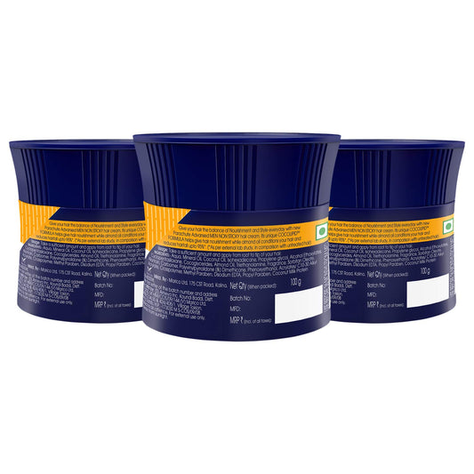 Parachute Advansed Parachute Hair Cream For Men, Anti Hairfall |Hair Cream After Shower |Non Sticky Oil Replacement Hair Cream, 100g (Pack of 3)