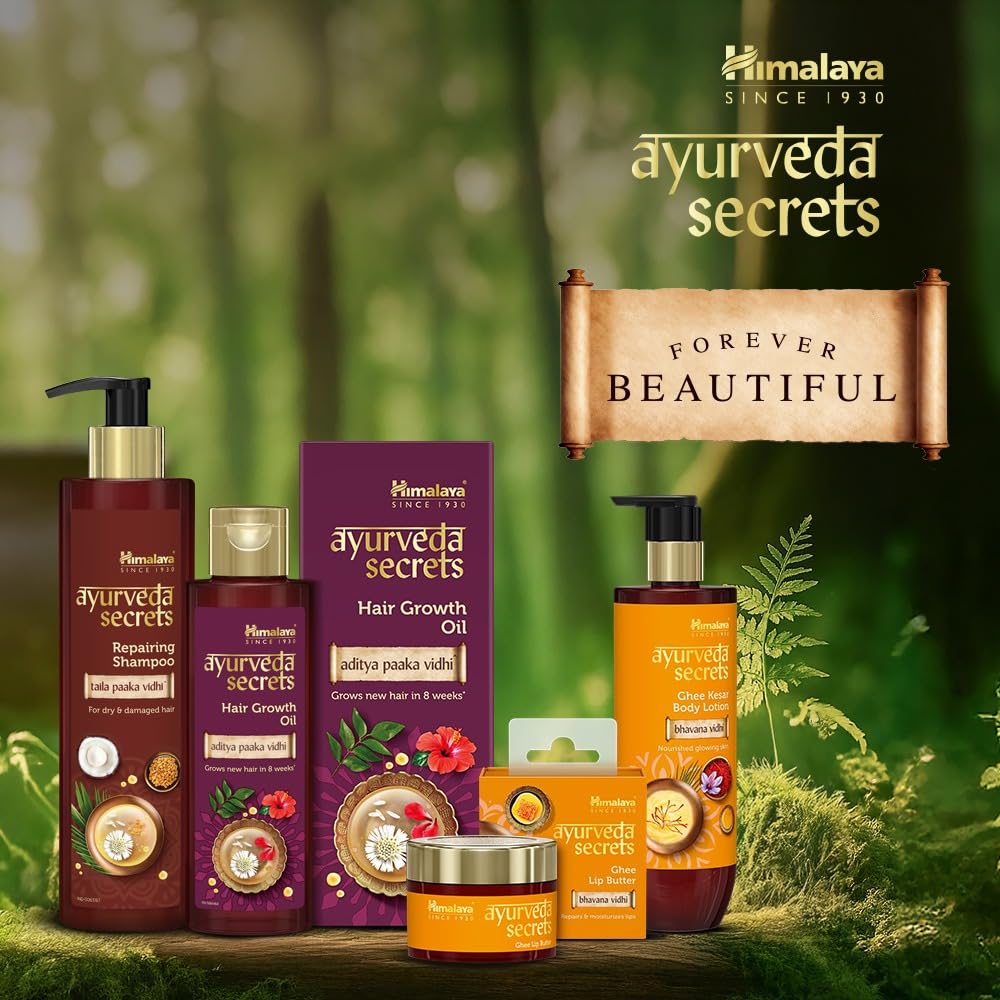 Himalaya Ayurveda Secrets Hair Growth Oil for Men & Women | With Bhringaraja, Hibiscus & Curry Leaf | Supports New Hair Growth & Reduces Damage | Paraben & Sulphate Free | 100 ml