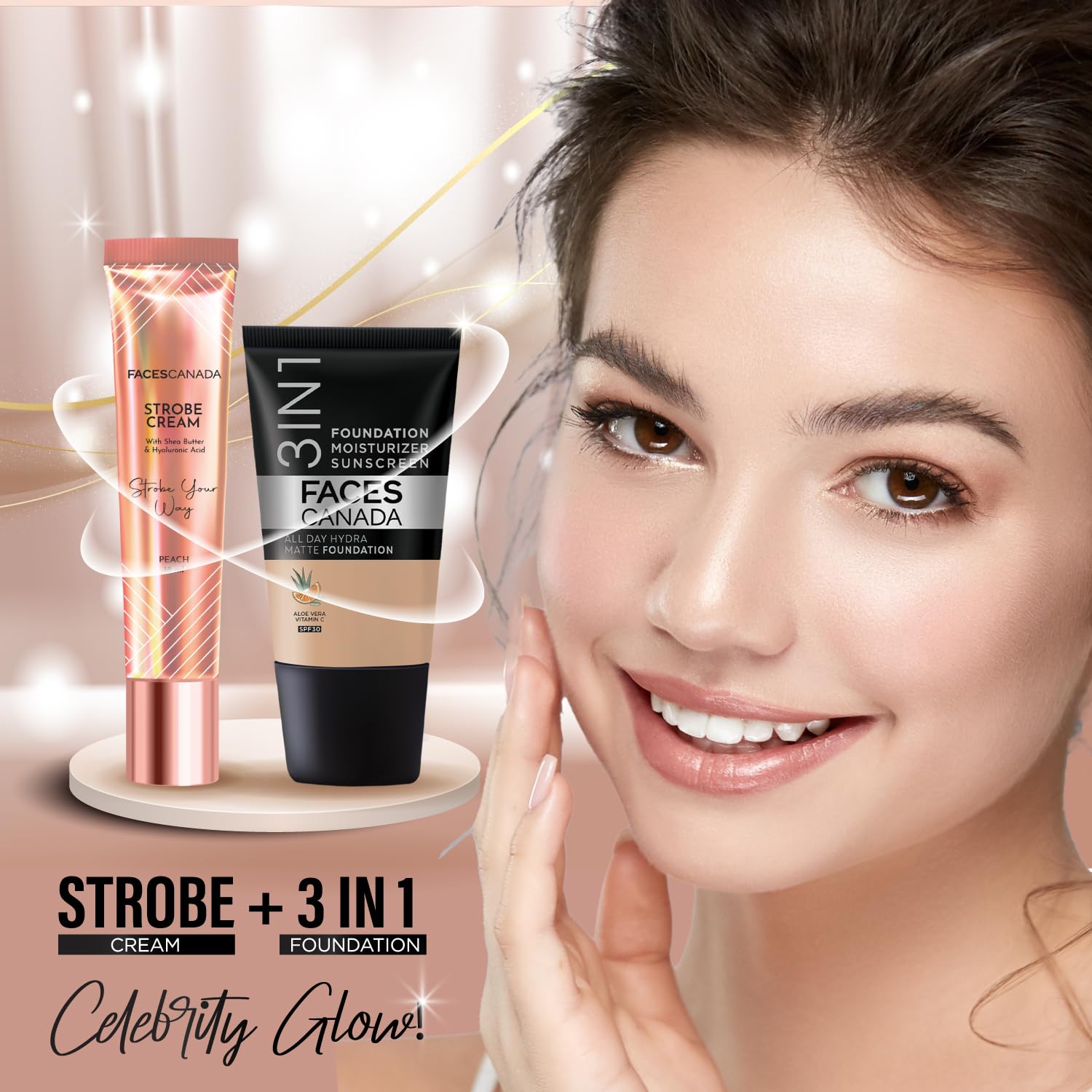 FACES CANADA Strobe Cream Mini- Peach, 18ml