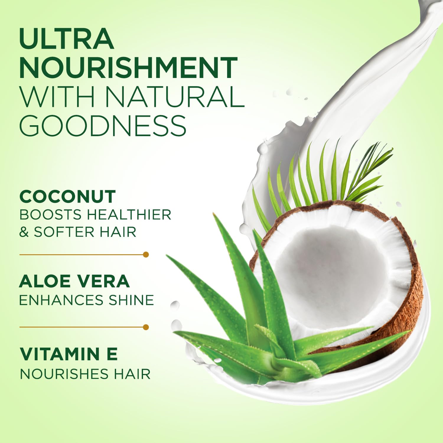 Parachute Advansed Coconut & Aloe Vera Hair Cream 210ml | Nourishes and Hydrates | 2X Shiner, Smoother, Softer | Leave-in Pre-Wash For Men & Women