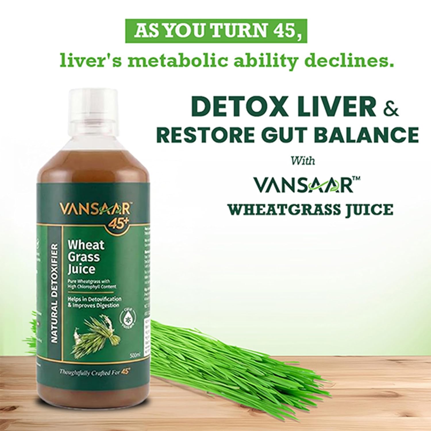 Vansaar Wheatgrass Juice, 500 ml