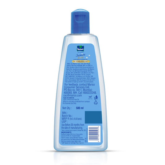 Parachute Advansed Jasmine Gold Coconut Hair Oil With Vitamin-E For Super Shiny Hair, Non-sticky, 500ml