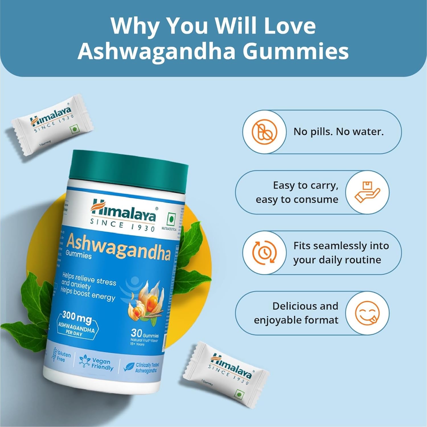 Himalaya KSM-66 Ashwagandha Gummies 60 Gummies