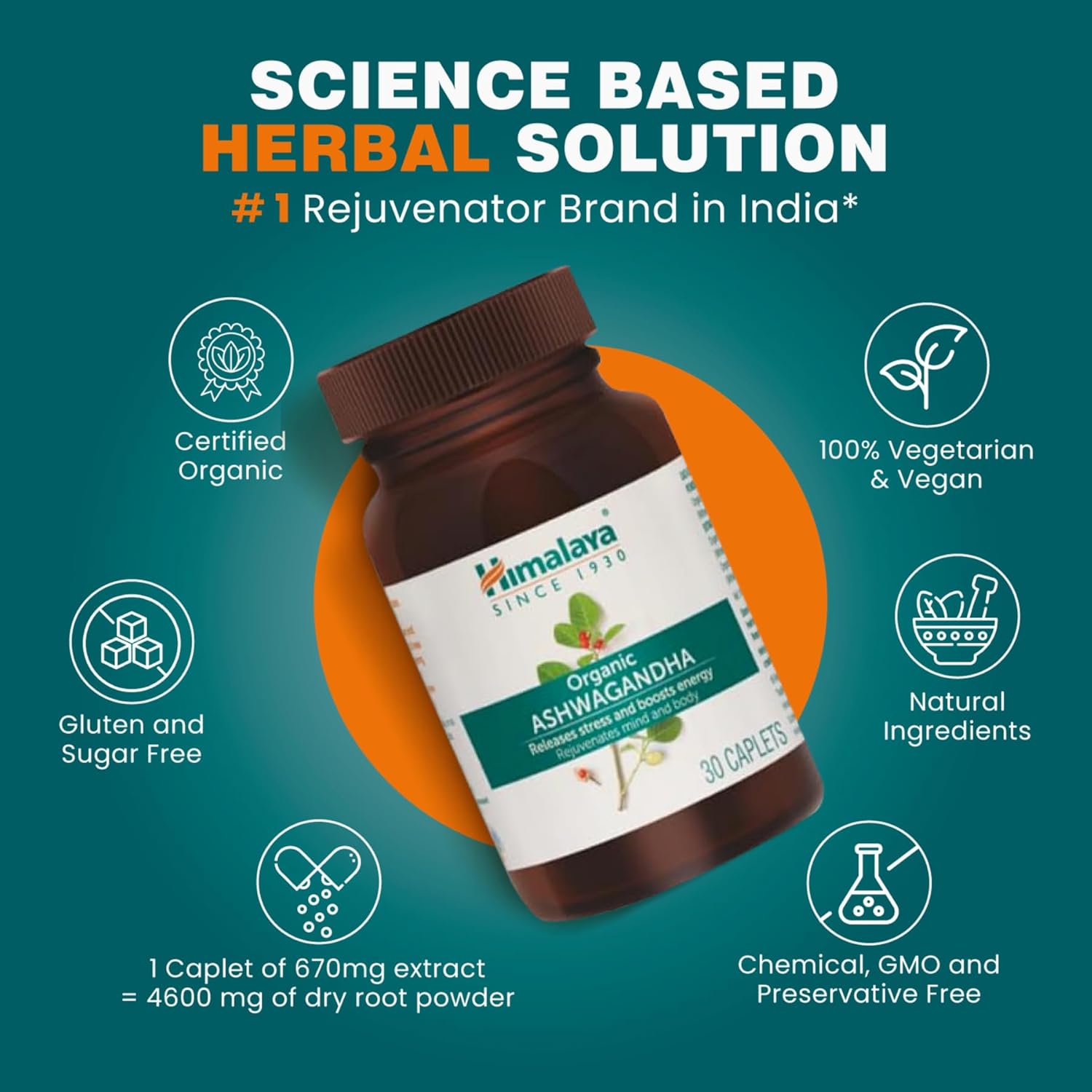 Himalaya Organic Ashwagandha 670Mg