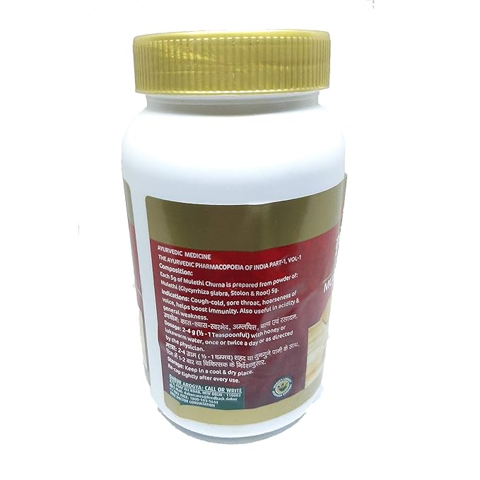 Dabur Mulethi Churna Ayurvedic For Cough Cold Sore Throat Immunity Boost 100g