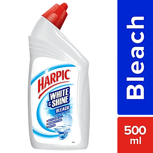 Harpic White & Shine Disinfectant Toilet Cleaner Bleach, 500 ml