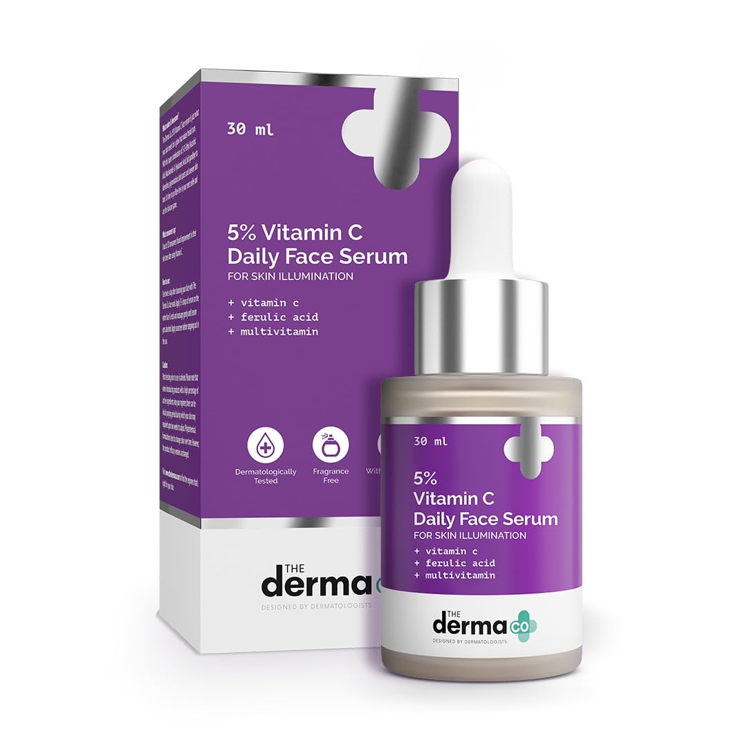 The Derma Co 5% Vitamin C Daily Face Serum With Ferulic Acid & Multivitamin - 30 ml