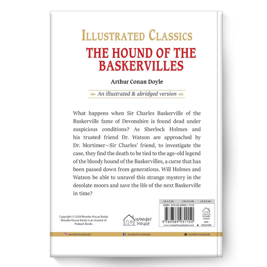 The Hound of the Baskervilles: Illustrated Abridged Children Classics English Novel With Review Questions (Hardback) Book