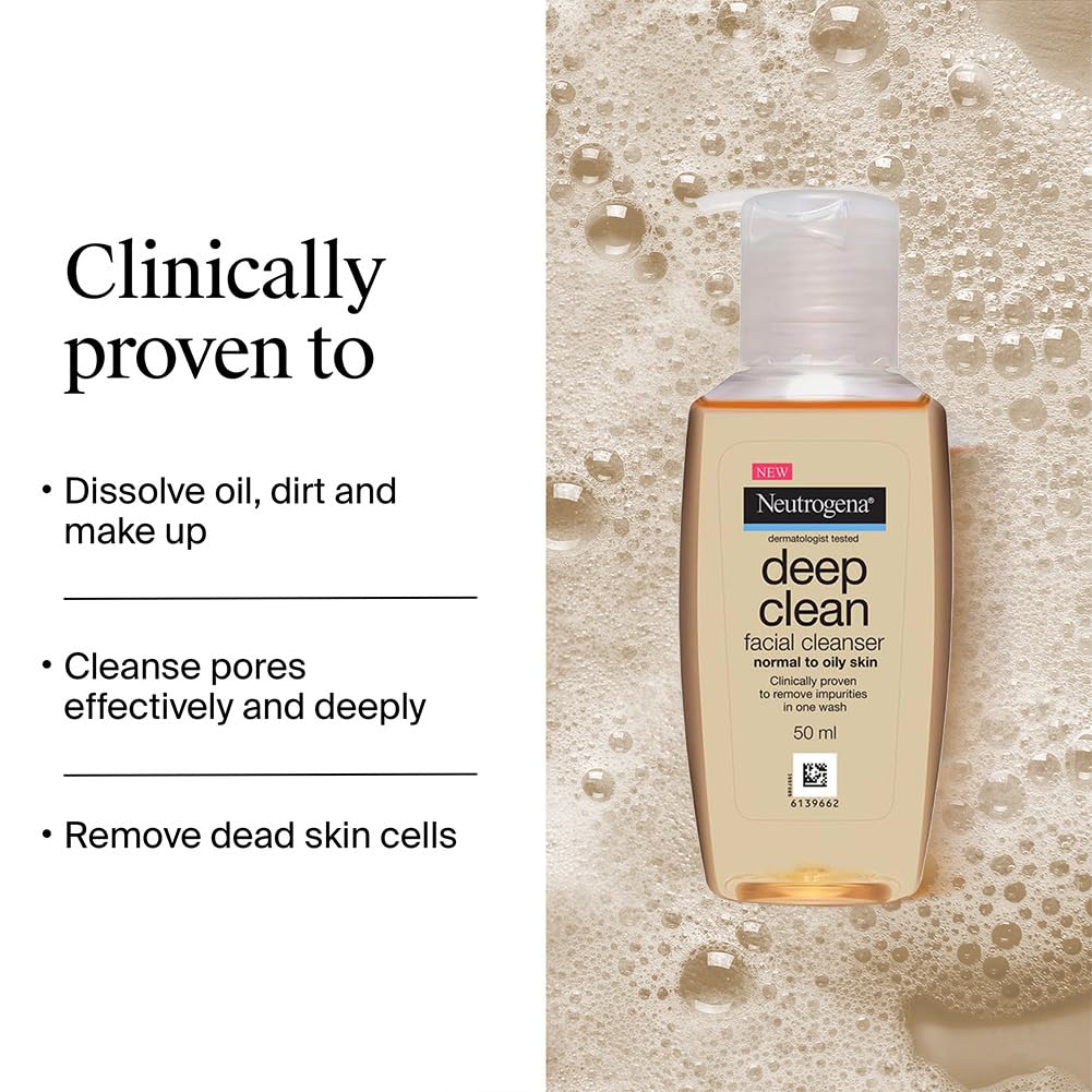 Neutrogena Deep Clean Facial Cleanser, 50ml