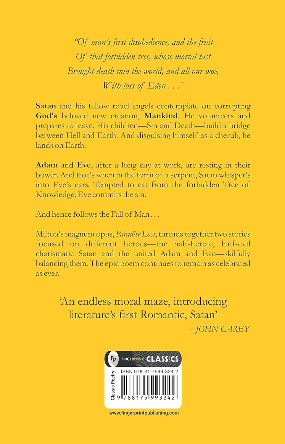 Paradise Lost Paperback -book