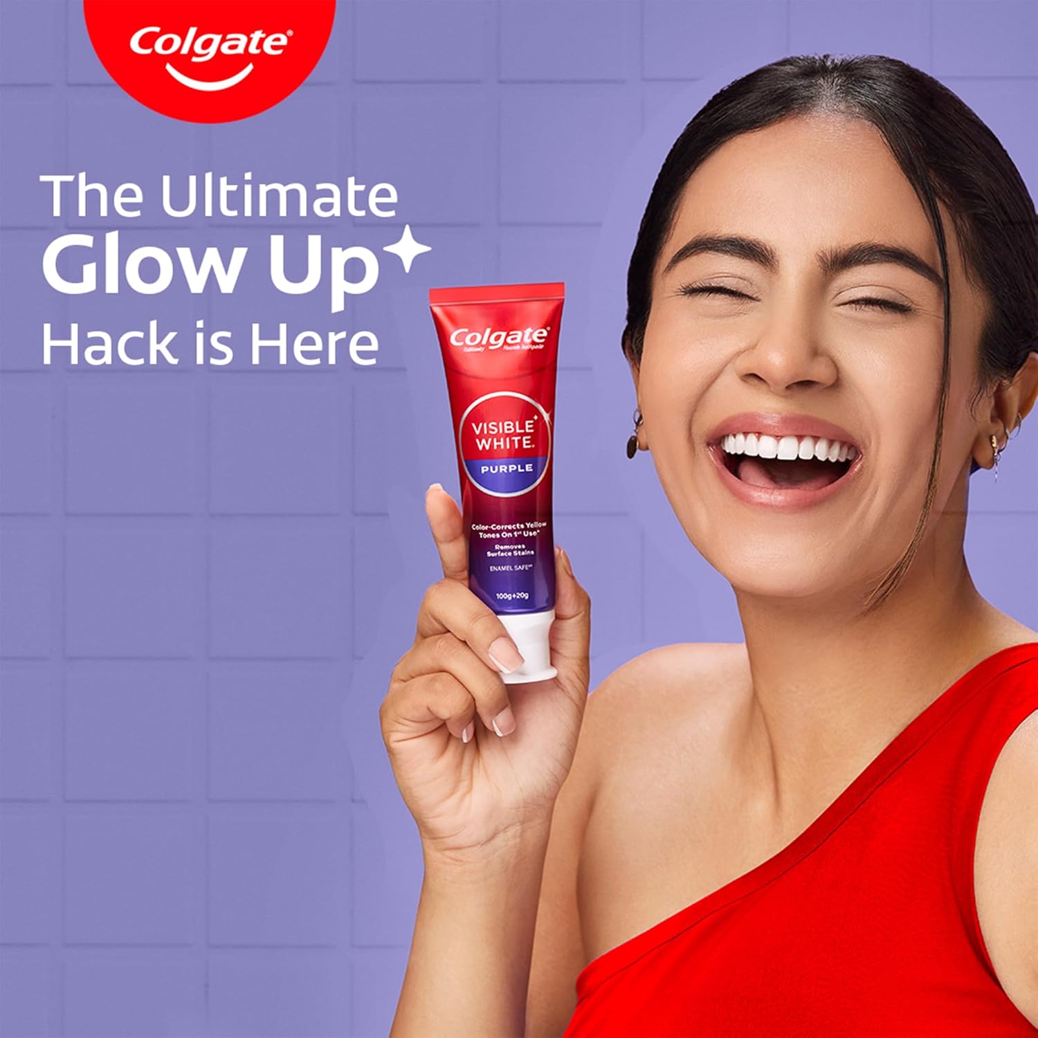 Colgate Visible White Purple Toothpaste (100g+20g)