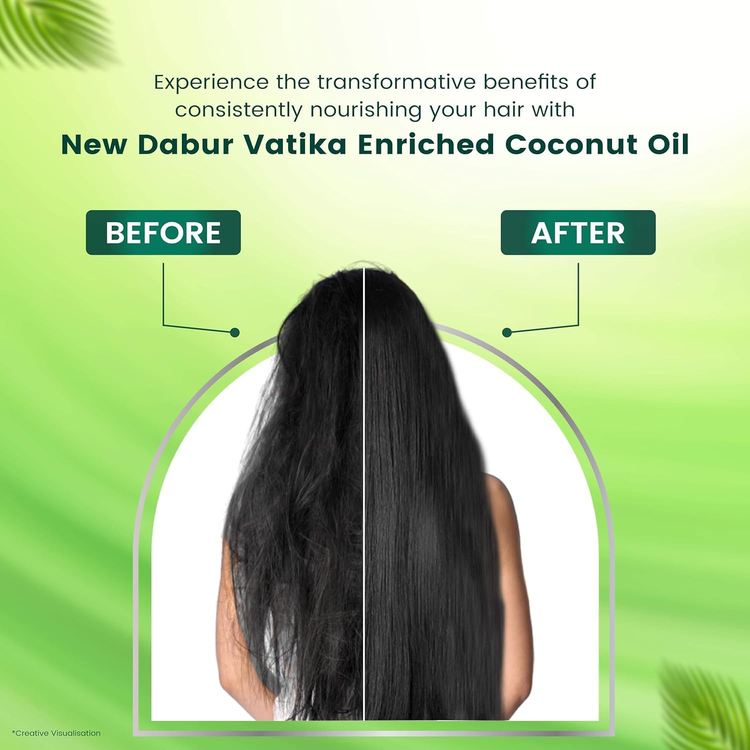 Dabur Vatika Enriched Coconut Hair Oil - 100ml | For Strong, Thick & Shiny Hair | Good for Scalp Health | Enriched with 10 Herbs