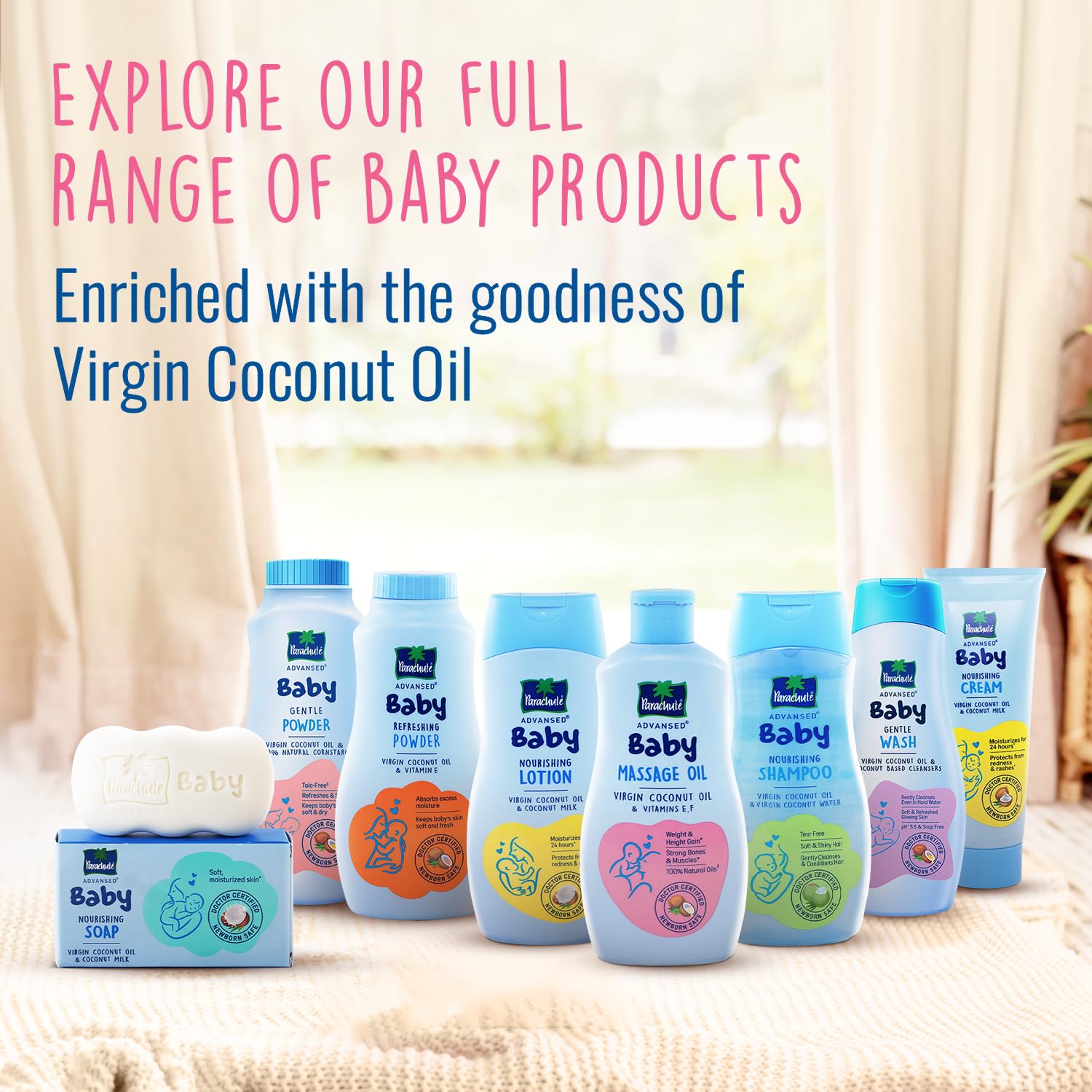 Parachute Advansed Baby Massage Oil for New Born| 100% Virgin Coconut Oil | Clinically Proven for Better Growth| Vitamin E & F| 400 Ml