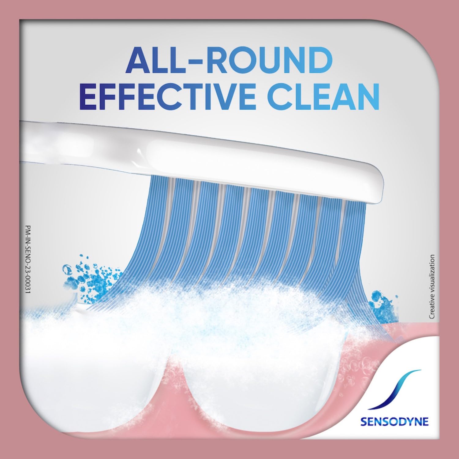 Sensodyne Gentle Care Toothbrush | Soft End Rounded Bristles Toothbrush for Sensitive Teeth | Ergonomic Grip | Effective Cleaning | Pack of 2, manual, Adult, White
