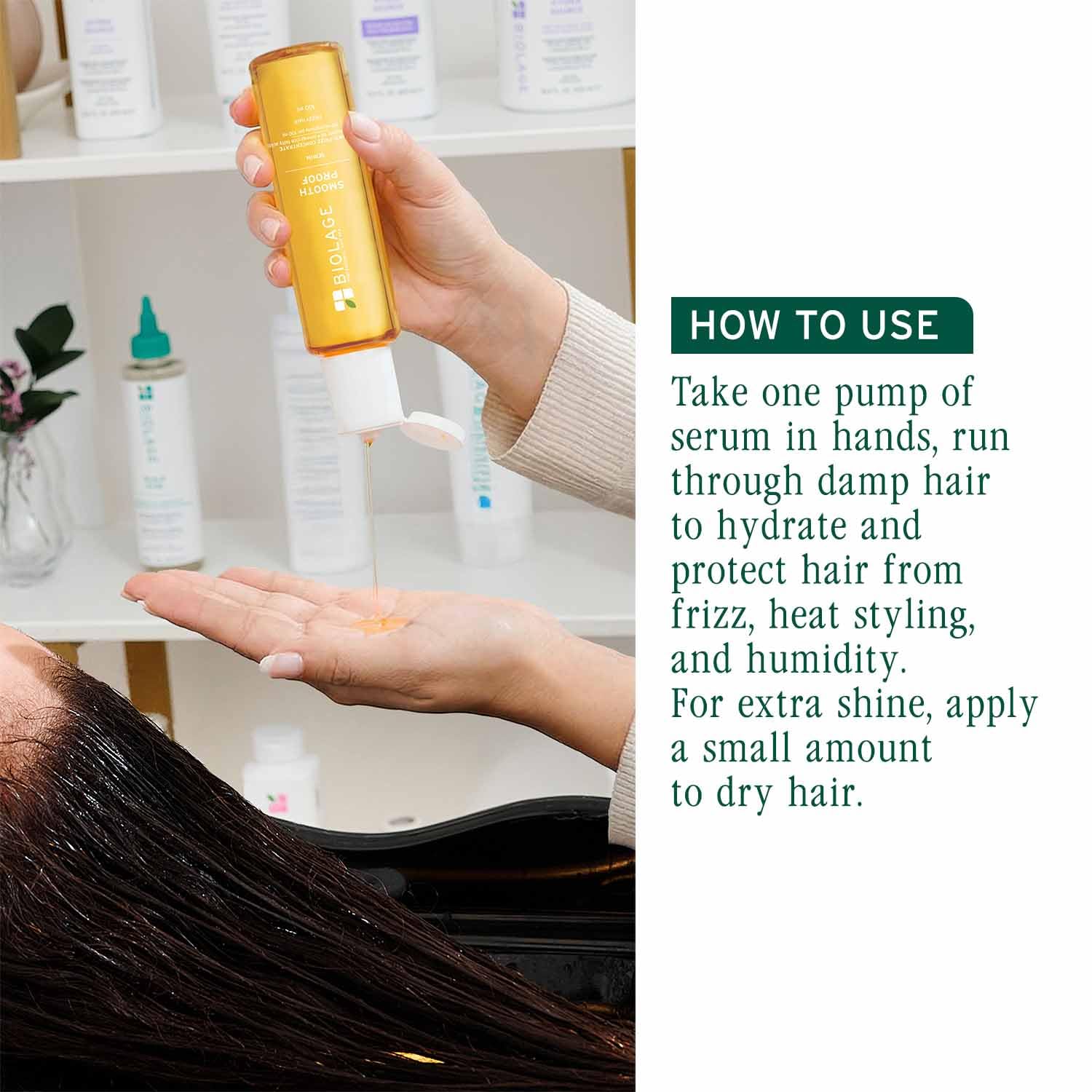 Biolage Smooth Proof 6-in-1 Hair Serum | Deep Smoothening With Avocado & Grape Seed Oil | Up to 72HR Frizz Control |For Women & Men | Vegan & Cruelty-Free