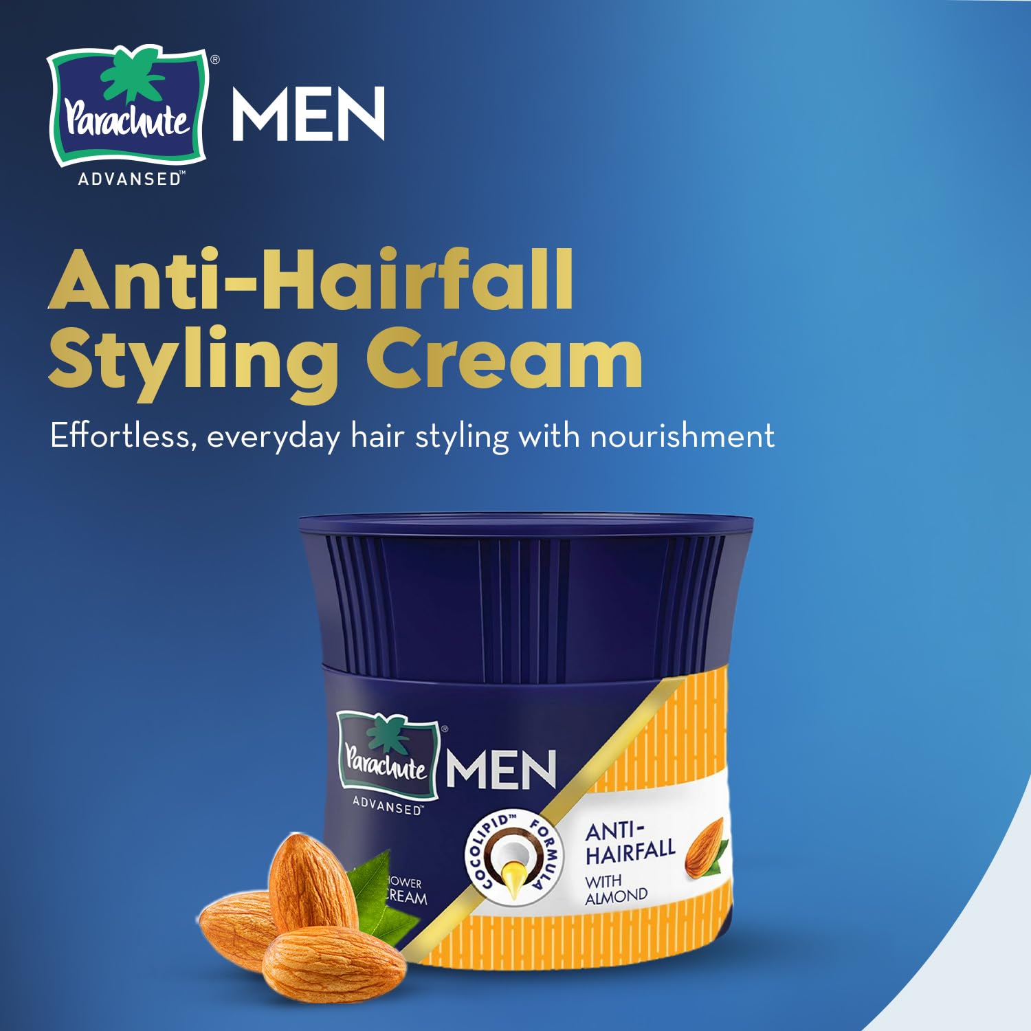 Parachute Advansed Parachute Hair Cream For Men, Anti Hairfall |Hair Cream After Shower |Non Sticky Oil Replacement Hair Cream, 100g (Pack of 3)