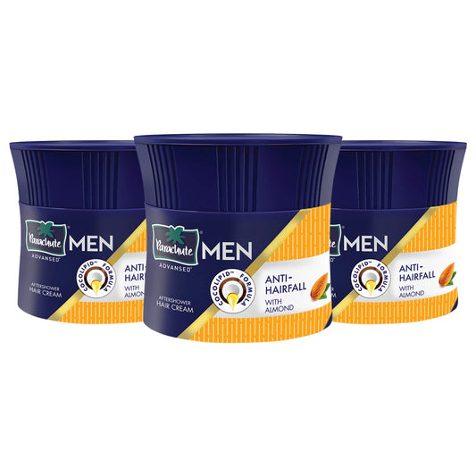Parachute Advansed Parachute Hair Cream For Men, Anti Hairfall |Hair Cream After Shower |Non Sticky Oil Replacement Hair Cream, 100g (Pack of 3)
