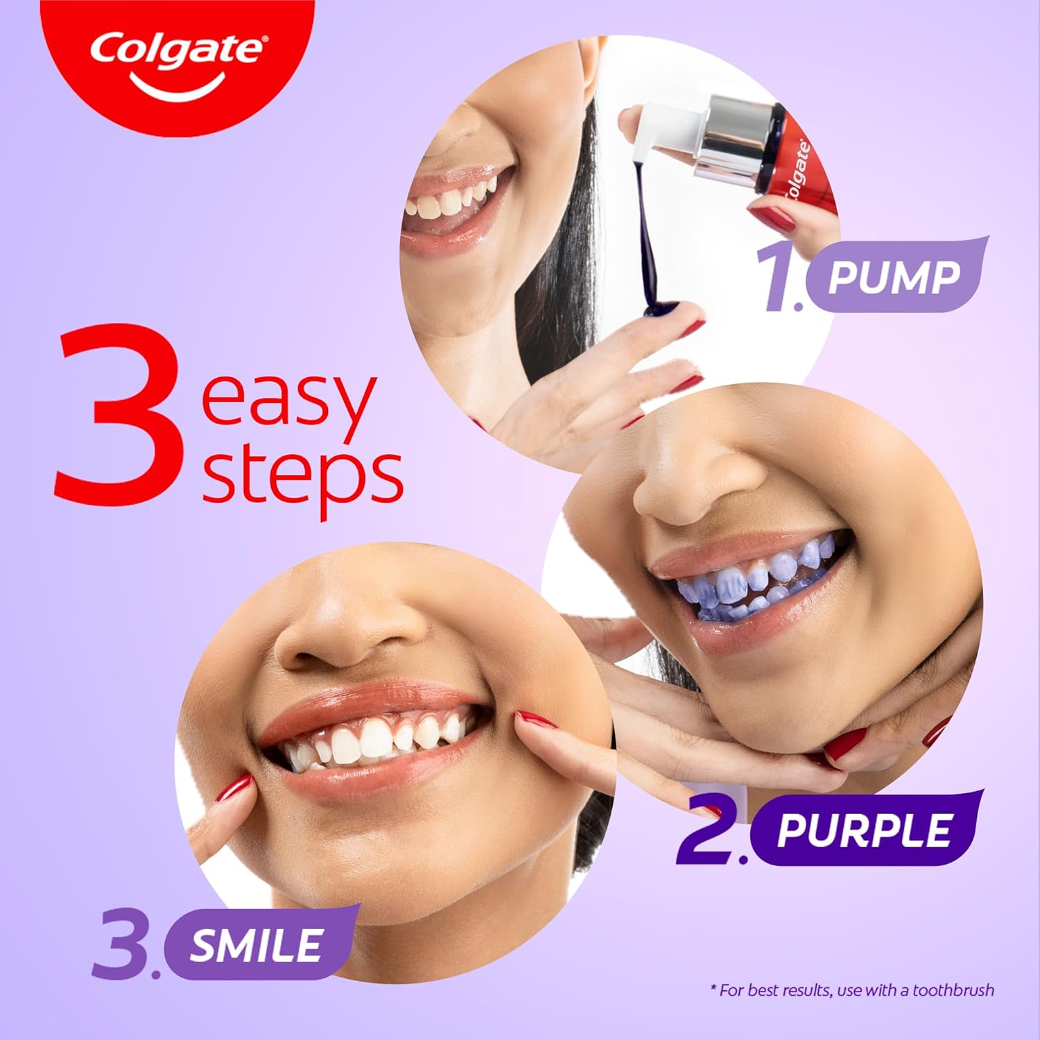 Colgate Visible White Purple Toothpaste (100g+20g)