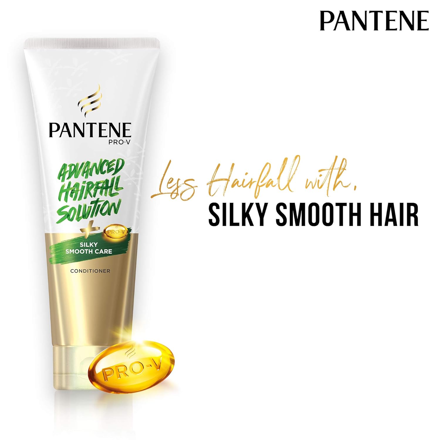 Pantene Advanced Hairfall Solution, Anti-Hairfall Silky Smooth Conditioner, 180ML