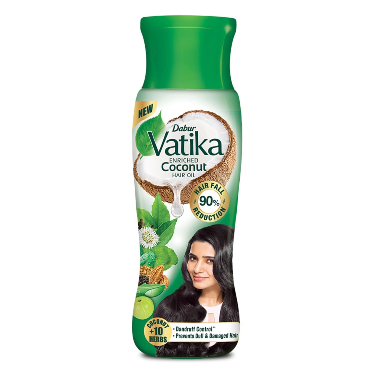 Dabur Vatika Enriched Coconut Hair Oil - 100ml | For Strong, Thick & Shiny Hair | Good for Scalp Health | Enriched with 10 Herbs
