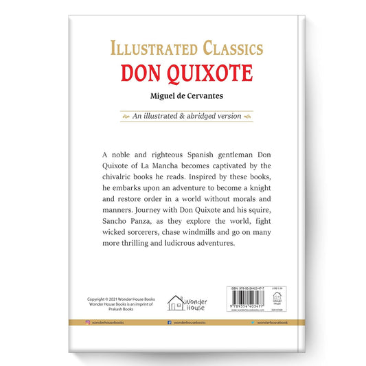 Don Quixote for Kids : Illustrated Abridged Children Classic English Novel with Review Questions (Illustrated Classics) Hardcover Book