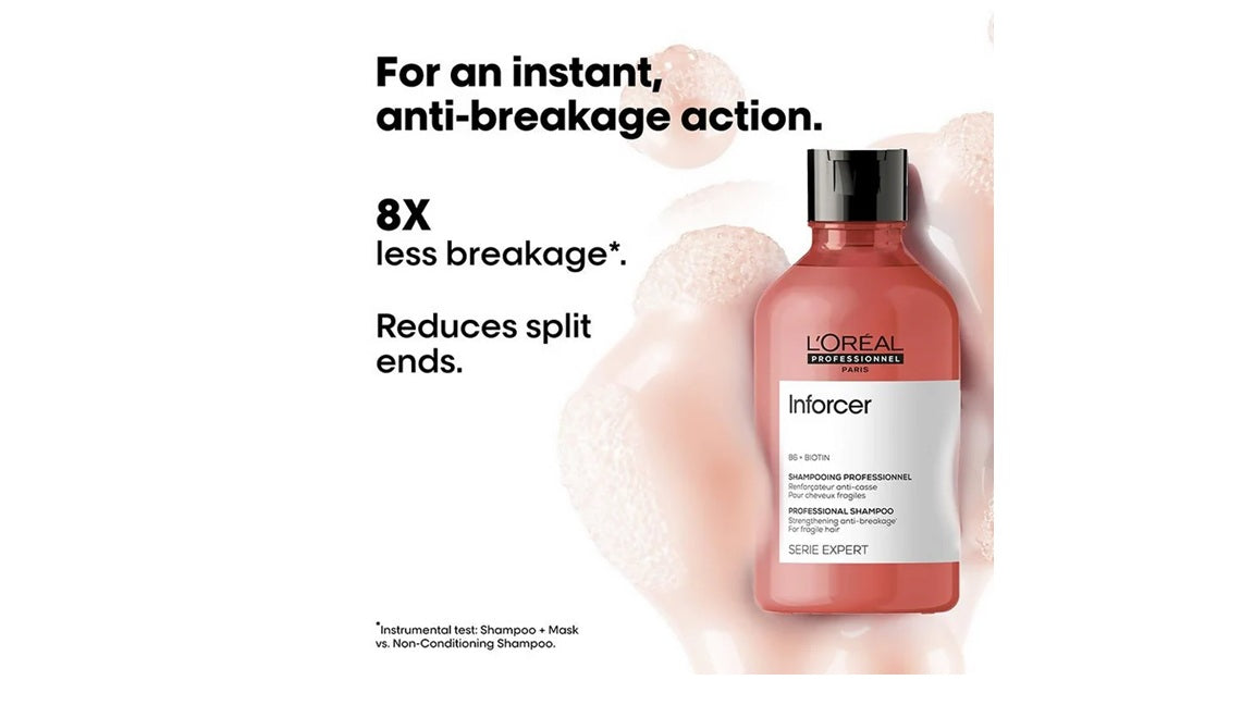 LOreal Professionnel Inforcer Shampoo For Reduced Hair Breakage With Biotin & Vitamin B6 300 ml