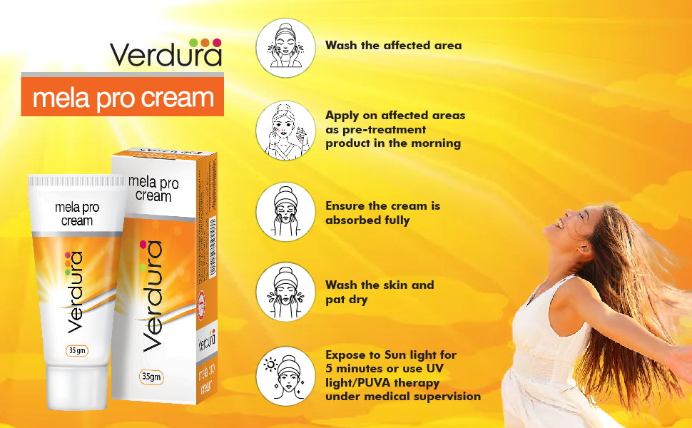 Dr JRK’s Verdura Mela Pro Cream (35 gm) For protection to the skin from U.V rays, vitiligo treatment