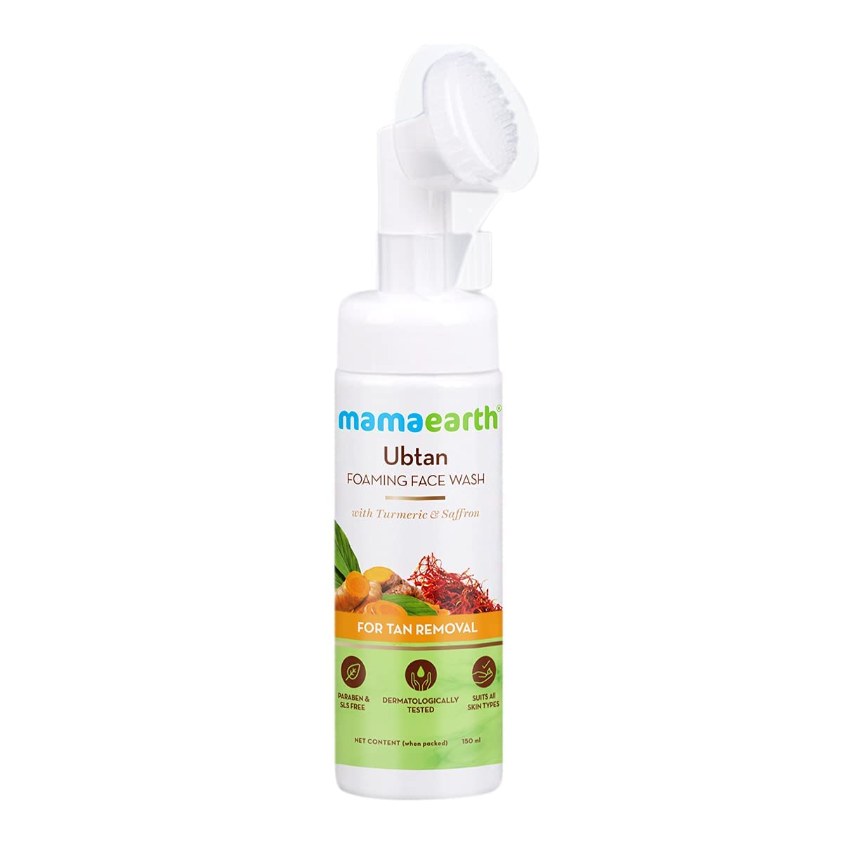 Mamaearth Ubtan Foaming Face Wash for Tan Removal - 150 ml