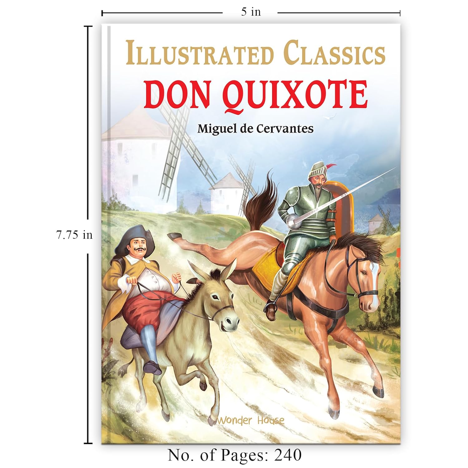 Don Quixote for Kids : Illustrated Abridged Children Classic English Novel with Review Questions (Illustrated Classics) Hardcover Book