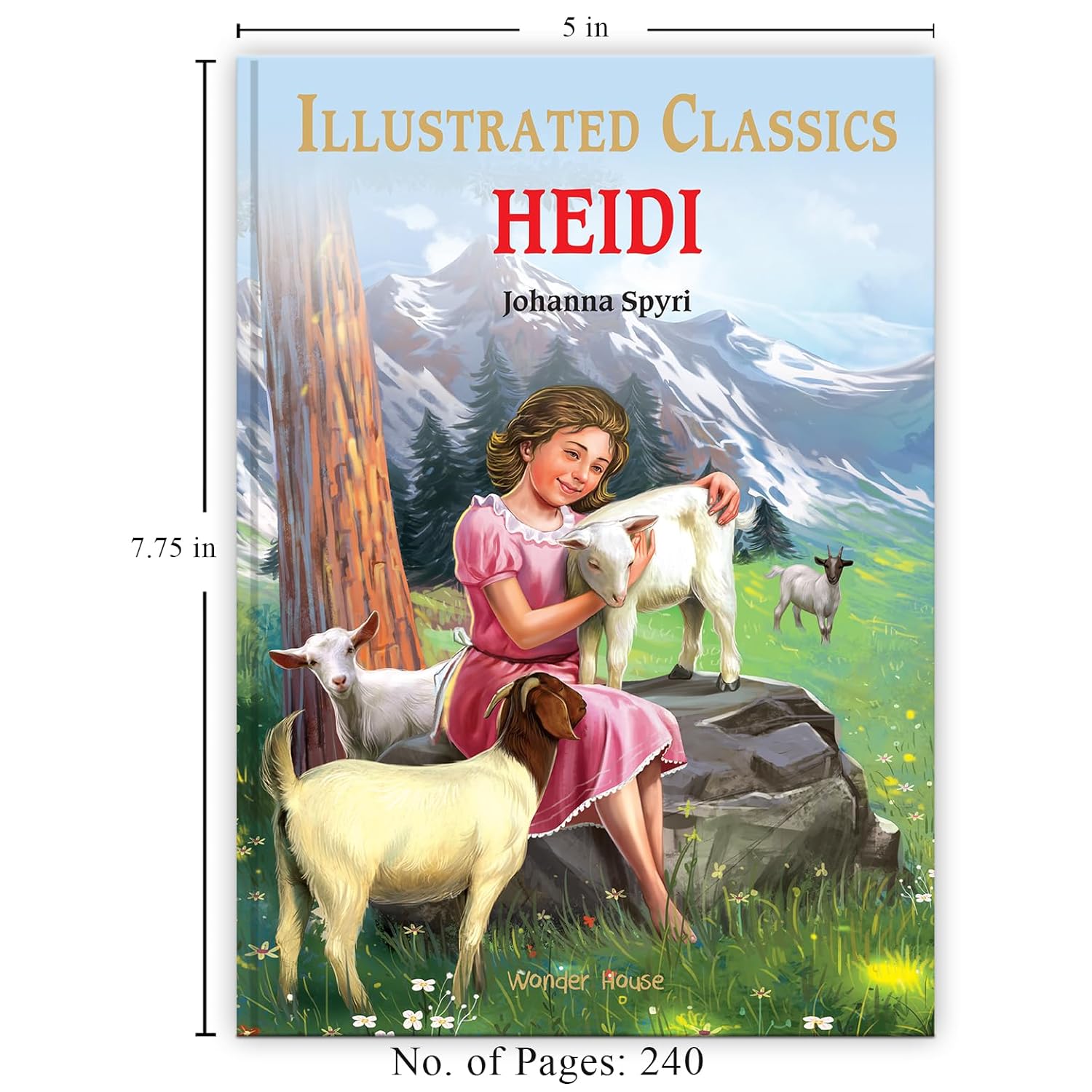 Heidi : Illustrated Abridged Children Classics English Novel with Review Questions Hardcover Book