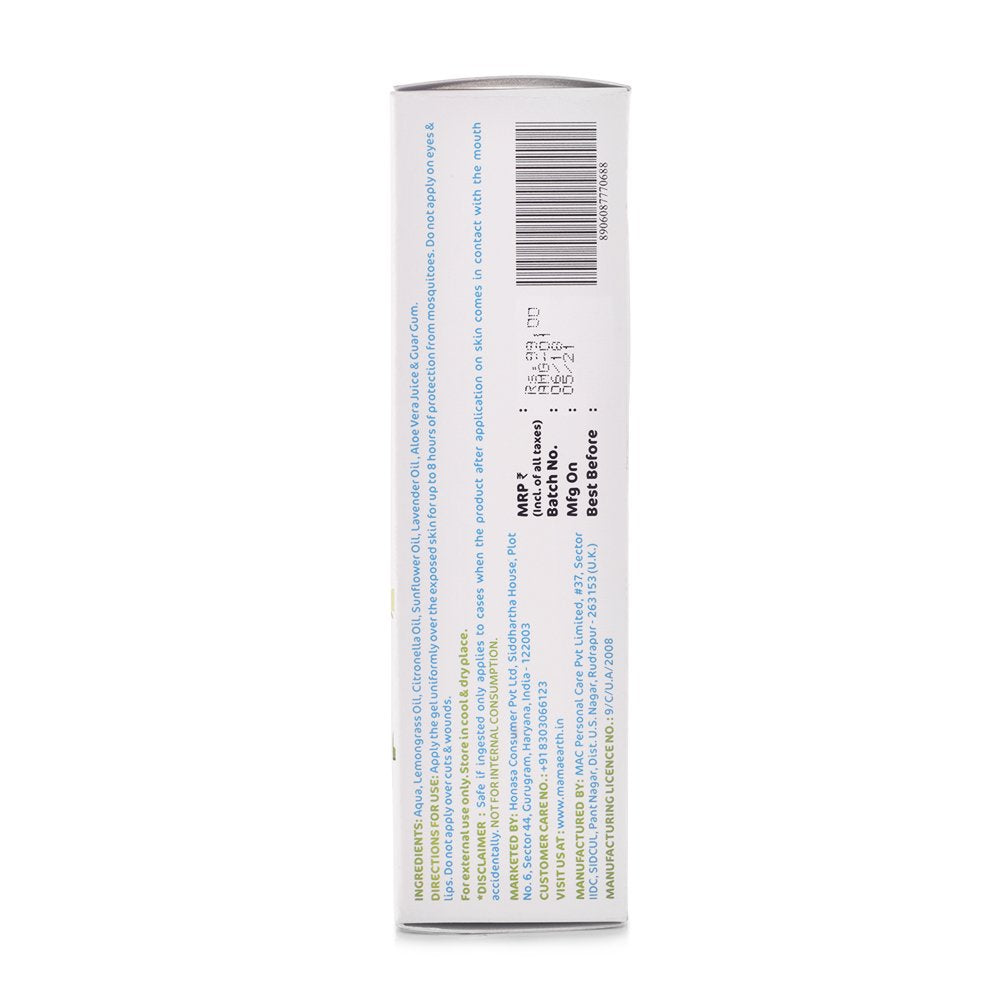 Mamaearth Natural Mosquito Repellent Gel 50ml. DEET Free.