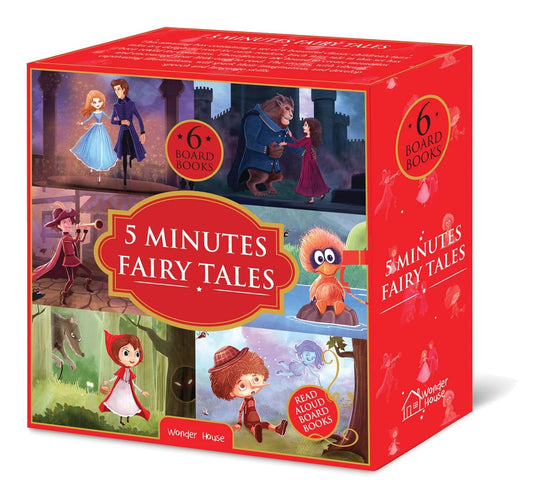 5 Minutes Fairy Tales Bookset: Giftset of 6 Board Books for Children | Hardcover  Books