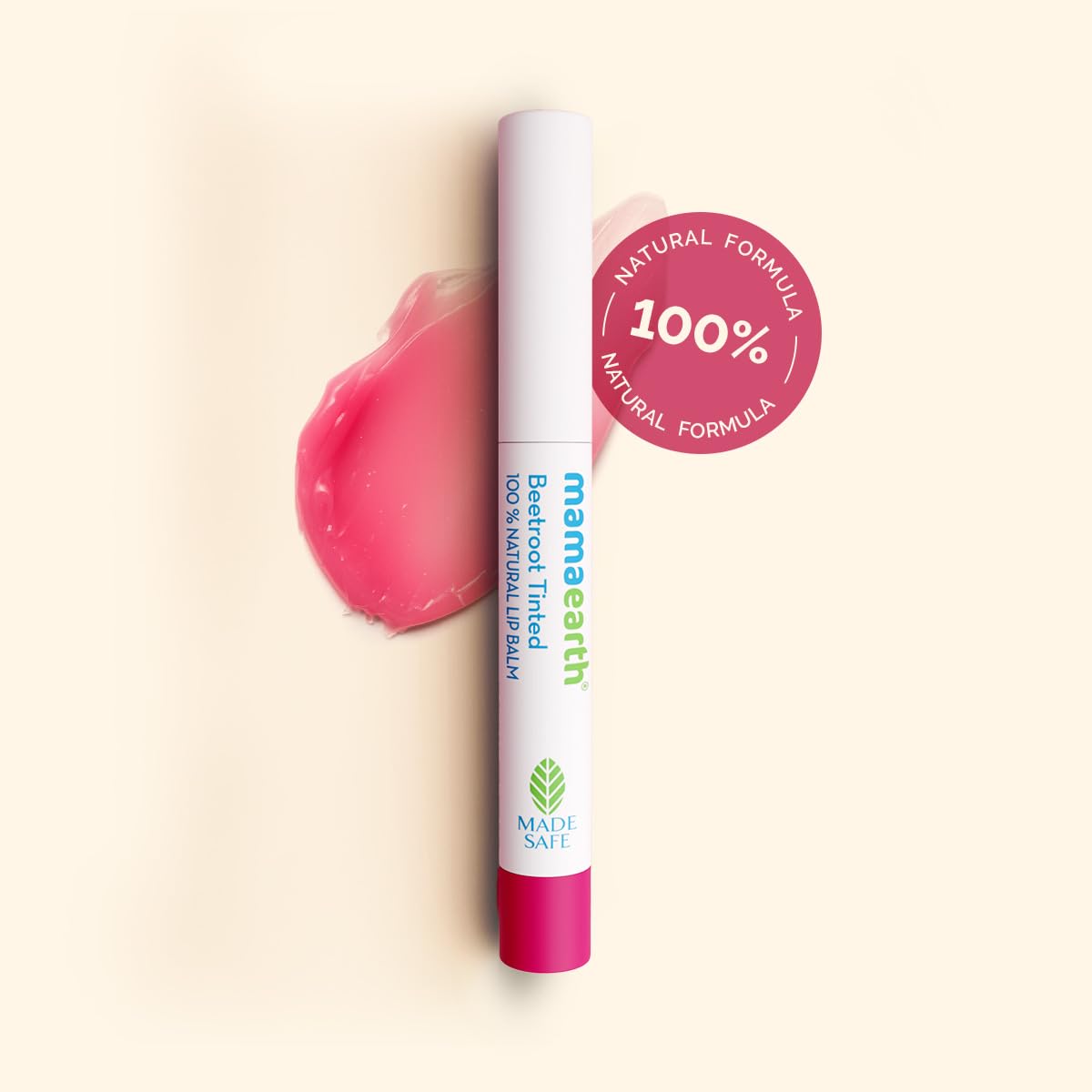 Mamaearth Beetroot Tinted 100% Natural Lip Balm-Natural Pink - 2 gm