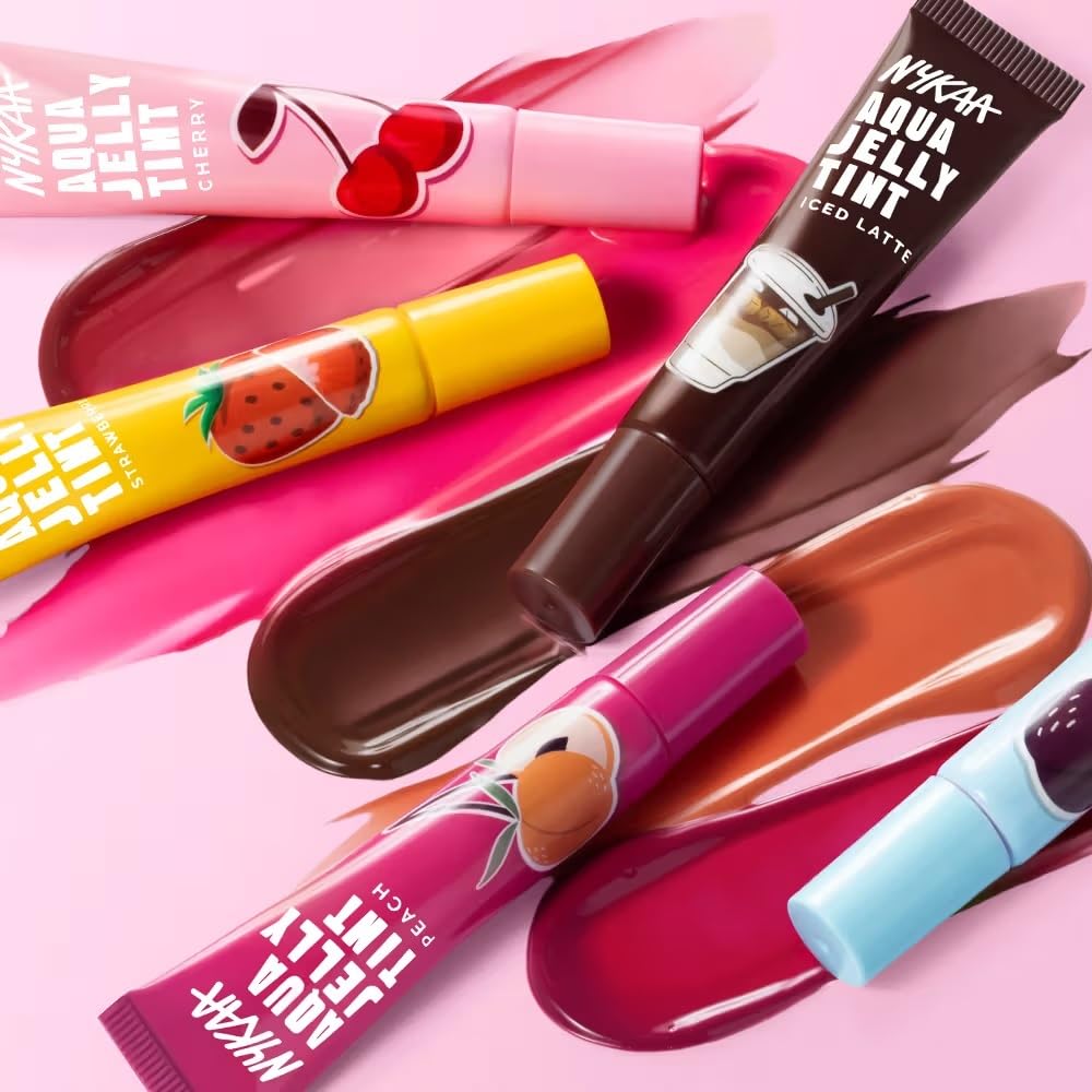 Nykaa Cosmetics Aqua Jelly Lip & Cheek Multi-use Water Tint - Strawberry (10ml)
