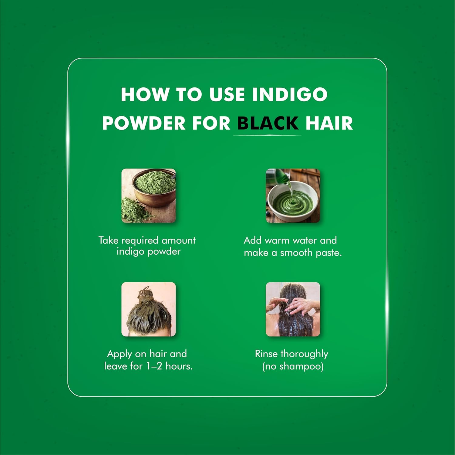 H&C Herbal Ingredients Expert Natural Indigo Powder (Indigofera Tinctoria) for Hair, 227g – Black