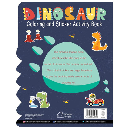 Dinosaurs - Coloring and Sticker Activity Book (With 150+ Stickers) Hardcover Book
