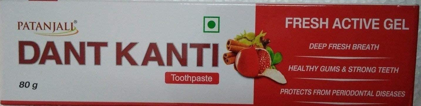 Dant Kanti Herbal Toothpaste fresh active gel 80gm x 2