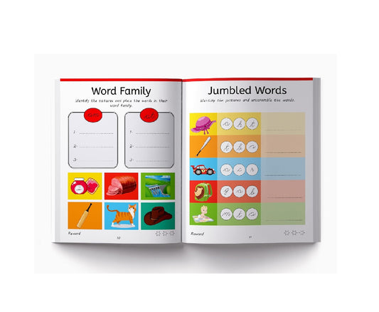 Cursive Handwriting - Word Family: Practice Workbook For Children Paperback – Sticker Book