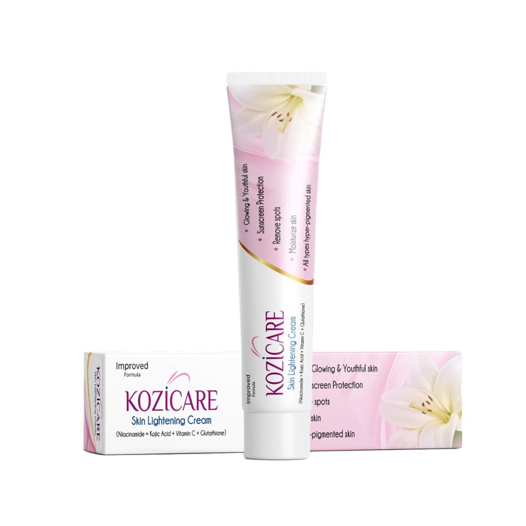 Dark Skin Bleaching Cream Whitening Lightening AHA – Face and Body KOZICARE 15 gm